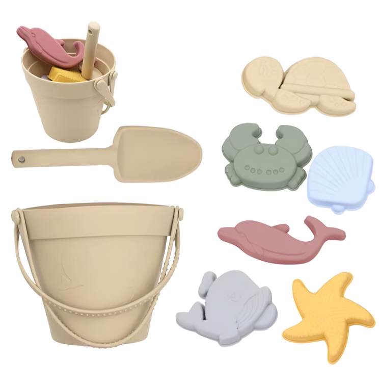 Silicone Beach Toy Set - 8 pcs