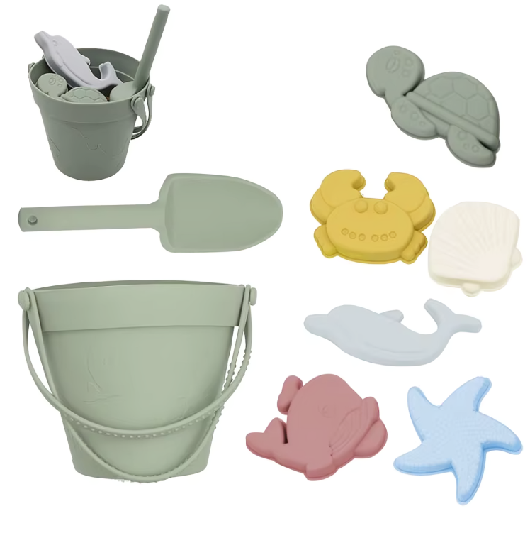 Silicone Beach Toy Set - 8 pcs
