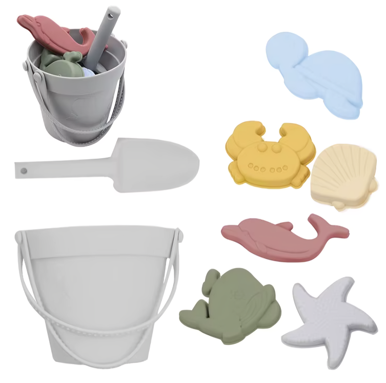Silicone Beach Toy Set - 8 pcs