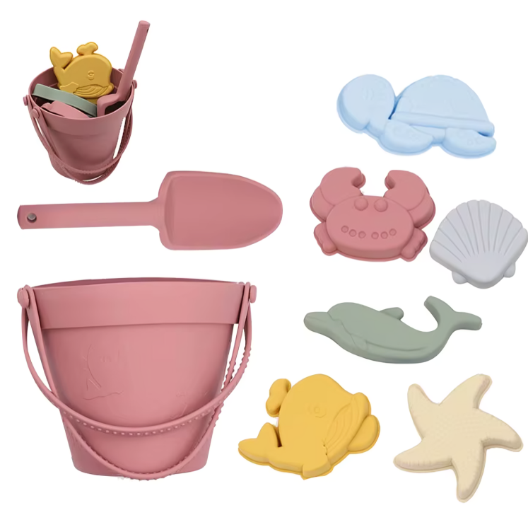 Silicone Beach Toy Set - 8 pcs