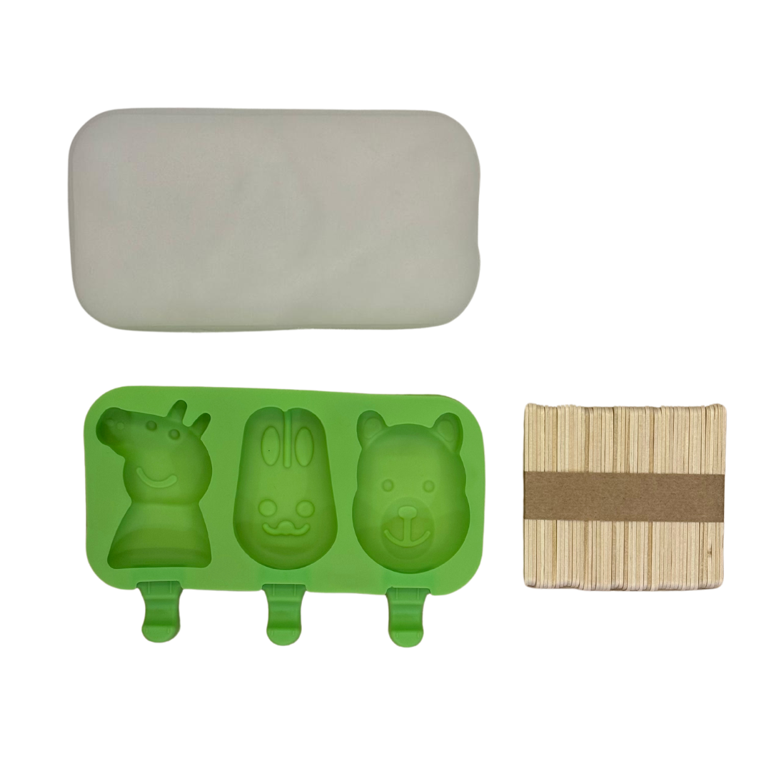 Animal-Shaped Silicone Ice Cream Molds