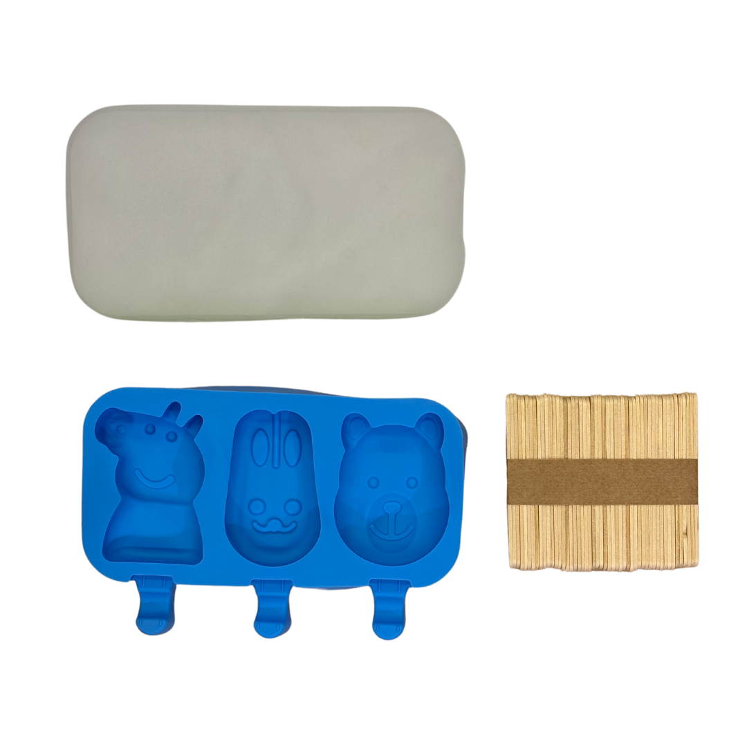 Animal-Shaped Silicone Ice Cream Molds