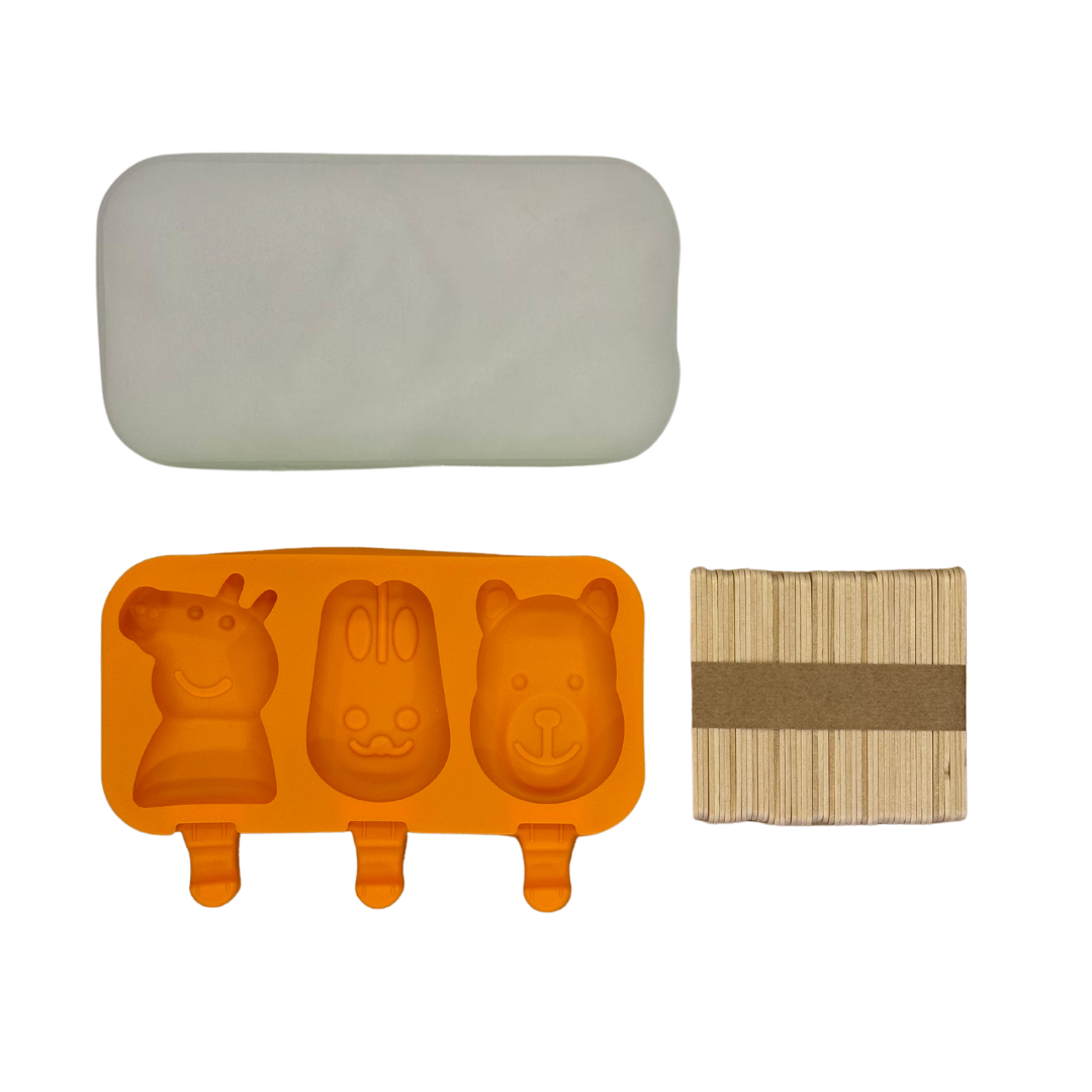 Animal-Shaped Silicone Ice Cream Molds