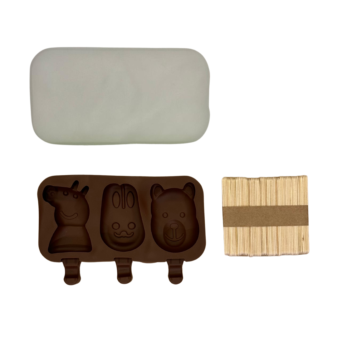 Animal-Shaped Silicone Ice Cream Molds