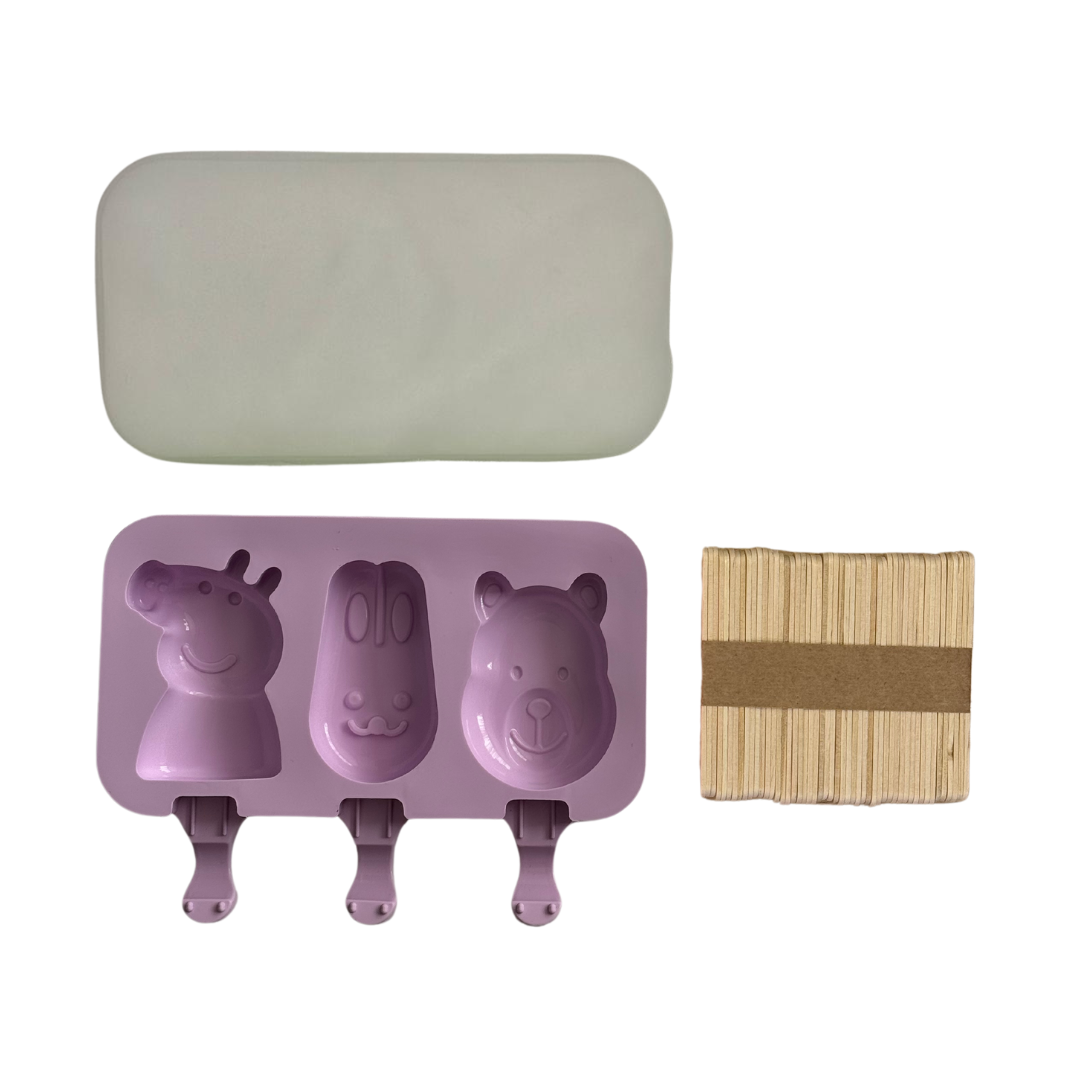 Animal-Shaped Silicone Ice Cream Molds