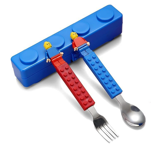 The Blue Lego Fork and spoon Set